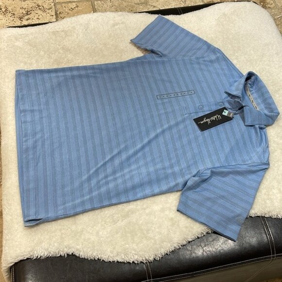 Walter Hagen Men's P11 Fine Line Texture Stripe Golf Polo - Picture 6 of 12